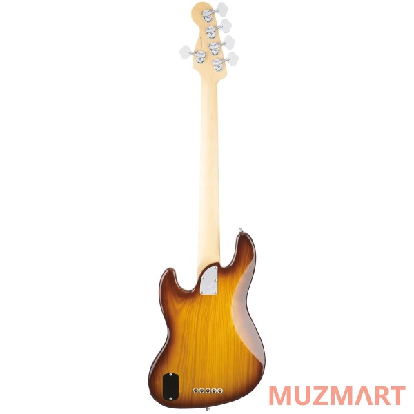 Fender American Elite Jazz Bass® V Ash, Maple Fingerboard, Tobacco Sunburst Бас-гитара 5-ти струнная