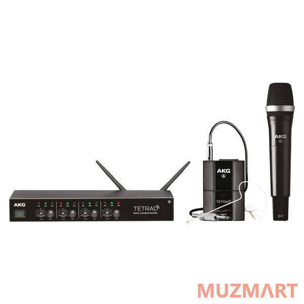 AKG DMS TETRAD MIXED SET 4/2 Цифровая радиосистема с ручным D5 и головным микрофоном C111LP