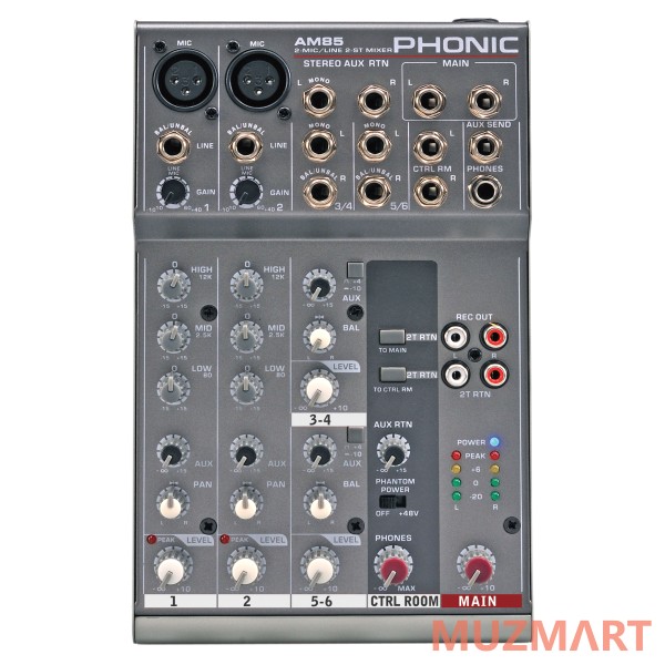 Phonic AM 85 Микшерный пульт 6-и канальный