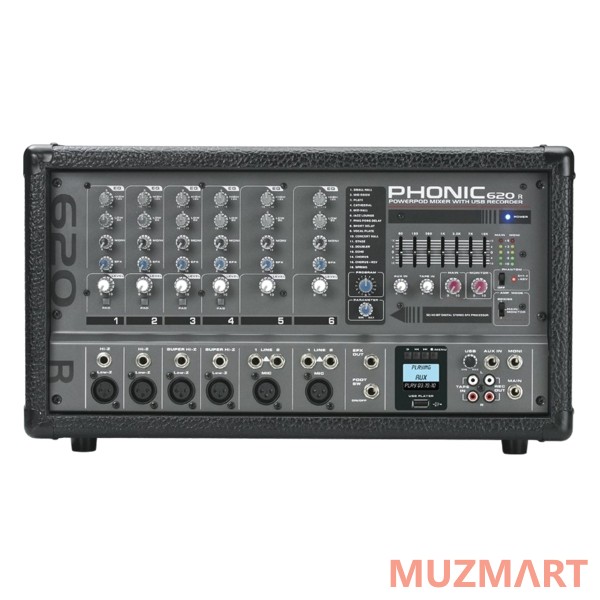Phonic POWERPOD 620R Активный 6-и канальный микшерный пульт