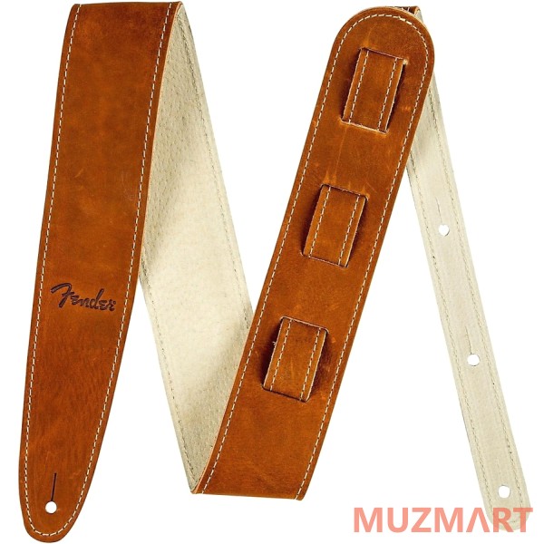 Fender BALL GLOVE LEATHER STRAP, BROWN Ремень для гитары/бас-гитары