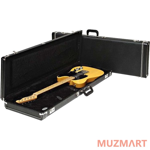Fender G&G STANDARD MUSTANG/JAG-STANG/CYCLONE HARDSHELL CASE, BLACK WITH BLACK ACRYLIC INTERIOR Кейс для электрогитары