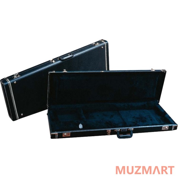 Fender G&G STANDARD MUSTANG/MUSICMASTER/BRONCO BASS HARDSHELL CASE, BLACK WITH ACRYLIC INTERIOR Кейс для бас-гитары