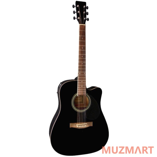 VGS D10 CE Dreadnought Cutaway Black Электроакустическая гитара