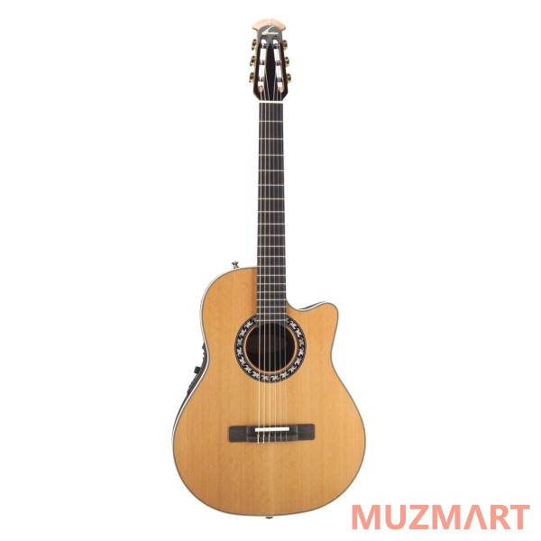 Ovation 1773AX-4 Classic Nylon Mid Cutaway Natural Электроакустическая классическая гитара