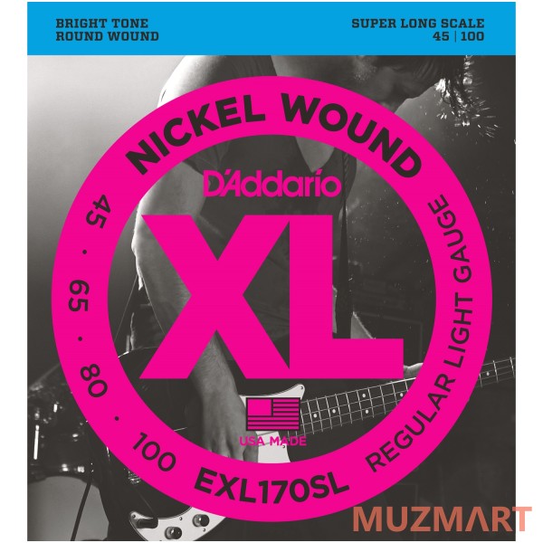 D'Addario EXL170SL Струны для 4-струнной бас-гитары