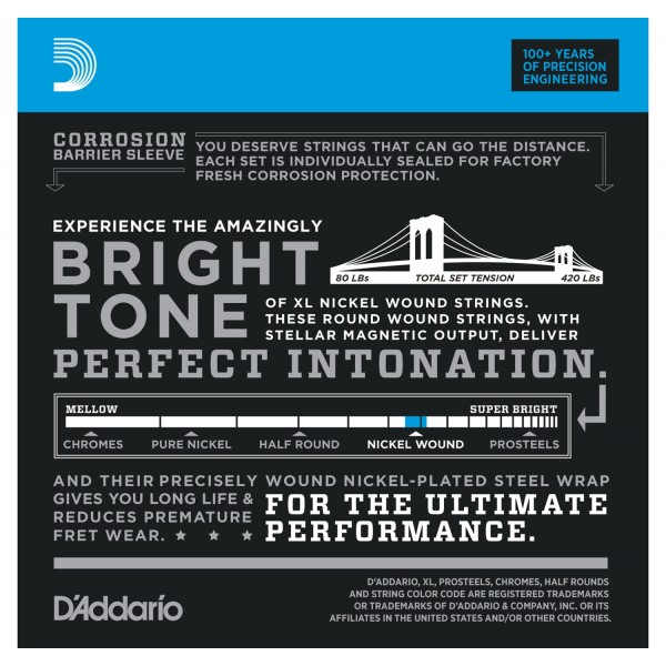 D'Addario EXL220TP Струны для бас-гитары (2 комплекта)