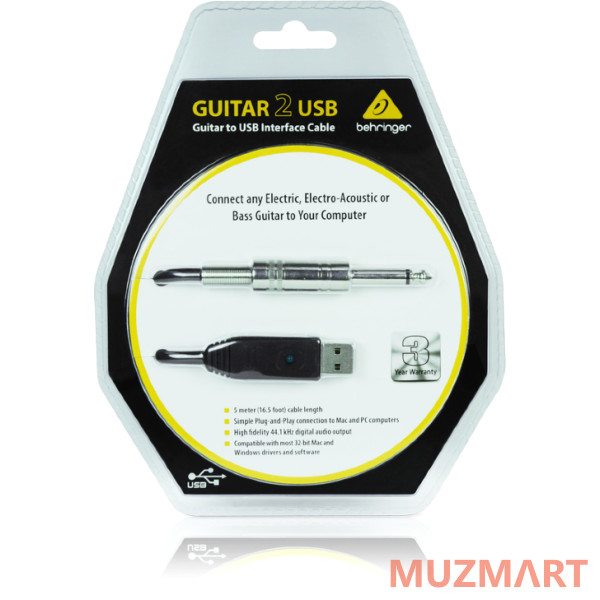 Behringer GUITAR2USB Гитарный аудиоинтерфейс