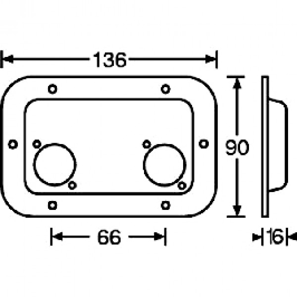 Adam Hall 8708B Панель для крепления двух разъемов canon или speakon