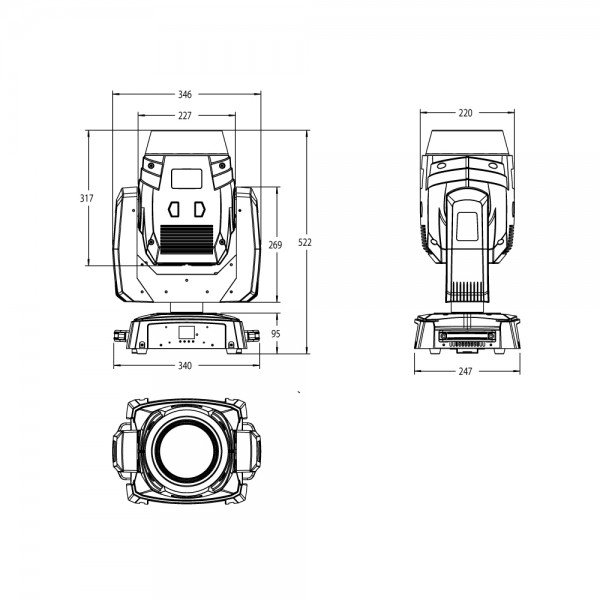 Involight LED MH140B Вращающаяся голова Beam