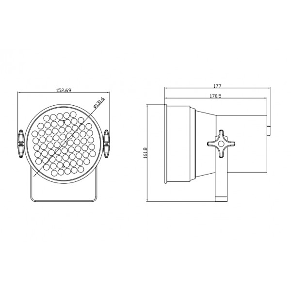 Involight LED Par36/BK LED PAR