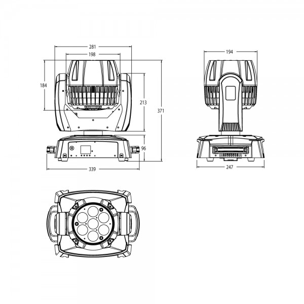 Involight LED MH720W Вращающаяся голова Wash