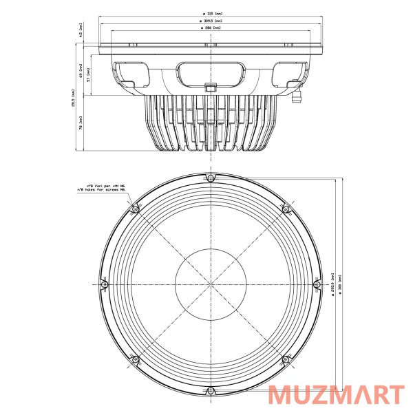 Eighteen Sound 12NLW9300/8 12'' динамик НЧ