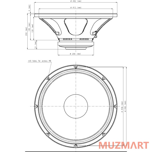 Eighteen Sound 18LW800/8 18" динамик с расширенным НЧ