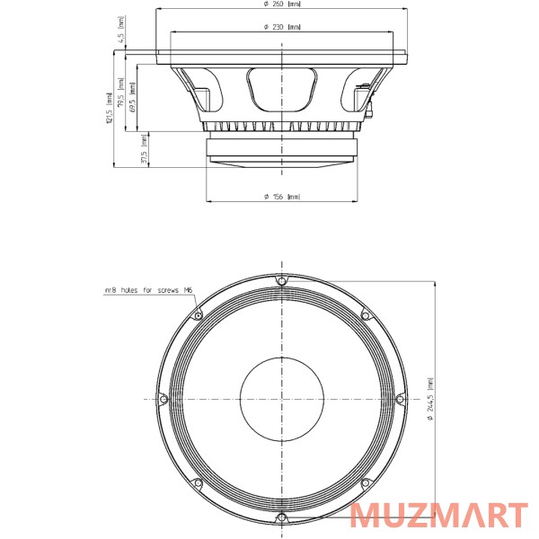 Eighteen Sound 8MB400/8 8" динамик среднебасовый