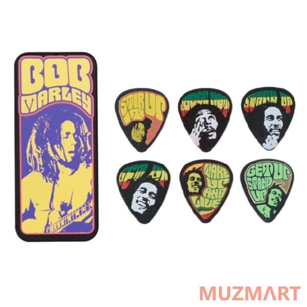Dunlop BOB-PT06M Bob Marley Poster Медиаторы 6шт, средние, в коробочке
