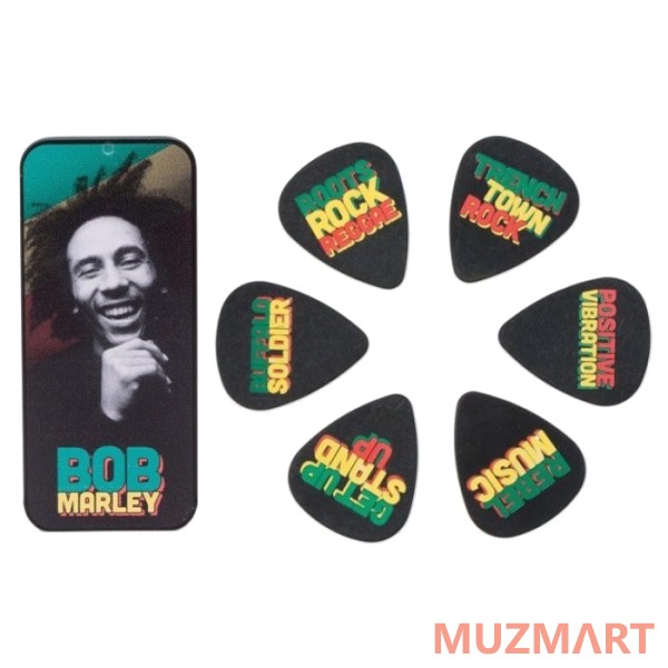 Dunlop BOB-PT07M Bob Marley Quote Медиаторы 6шт, средние, в коробочке