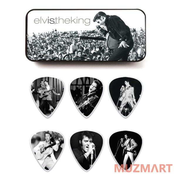 Dunlop EPPT01 Elvis Presley King Медиаторы 6шт, средние, в коробочке