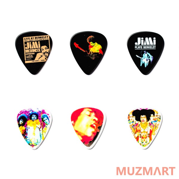 Dunlop JH-PT01M Jimi Hendrix Experienced Медиаторы 12шт, средние, в коробочке
