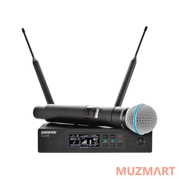Shure QLXD24E/B58 P51 710 - 782 MHz Вокальная радиосистема с приемником QLXD4 и передатчиком QLXD2/B58