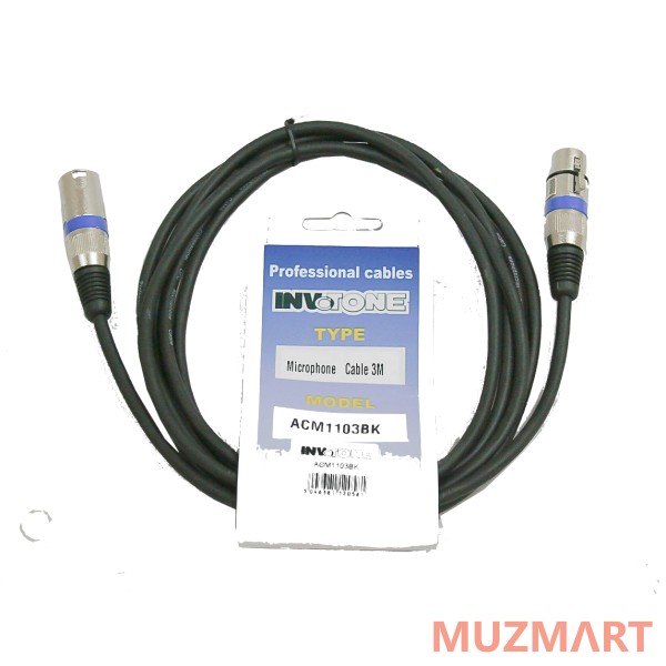 Invotone ACM1103BK Кабель микрофонный XLR-XLR, 3 м