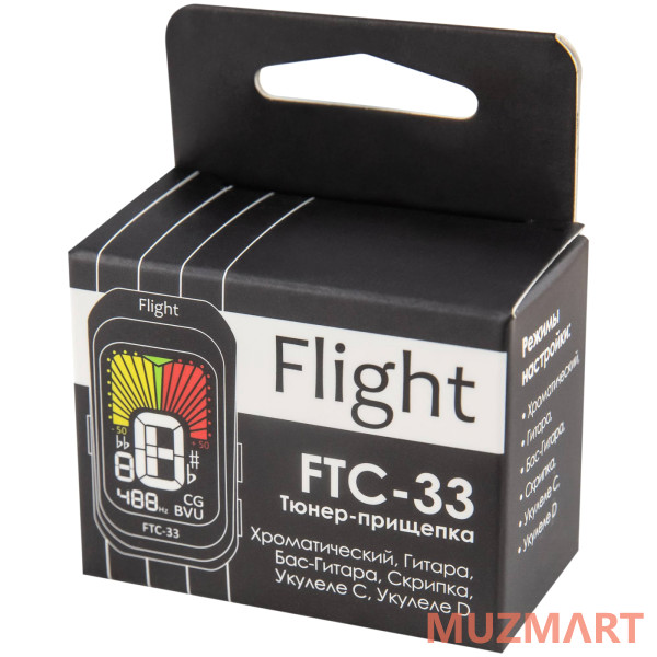 Flight FTC-33 Хроматический тюнер-прищепка