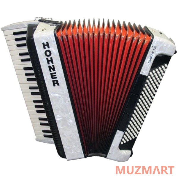 Hohner The New Bravo III 120 (A16811) White Аккордеон 4/4