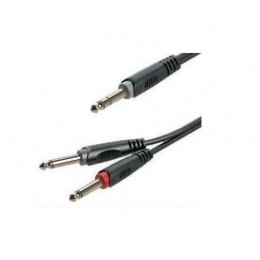 Roxtone RAYC100/3 Инсертный кабель 6.3 мм stereo Jack + 2 x 6.3 мм mono Jack, 3м