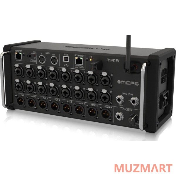 Midas MR18 цифровой микшер, 16 Midas XLR, Main L/R XLR, Aux