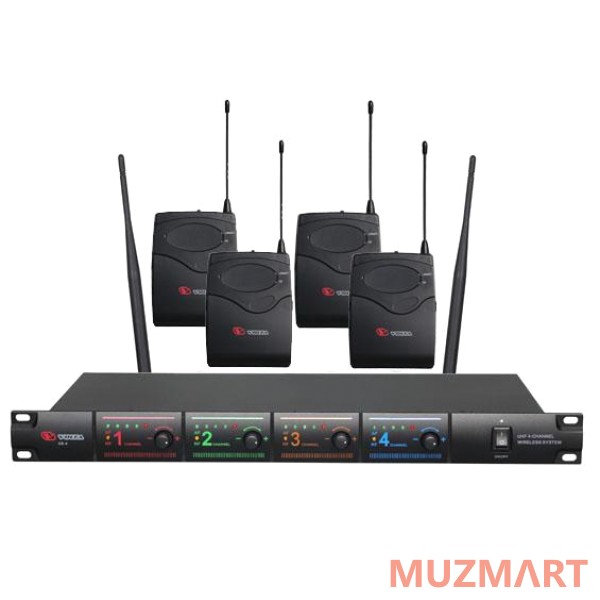 Volta US-4H 725.80/622.665/520.10/490.21 UHF радиосистема с четырьмя головными микрофонами