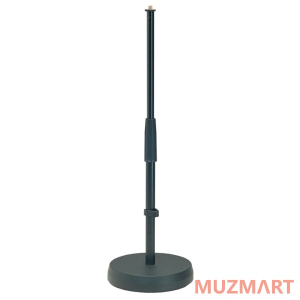 K&M 23300-300-55 напольная/настольная низкая микрофонная стойка на круглом основании