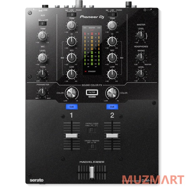 Pioneer DJM-S3 двухканальный микшер для скретча (Serato)
