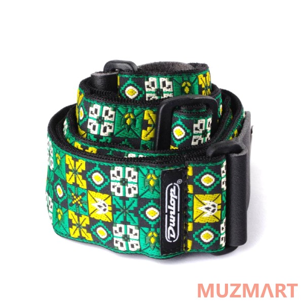 Dunlop D67-01GN Jacquard Winterland Green ремень гитарный, жаккард