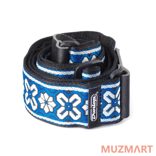 Dunlop D67-03BL Jacquard Avalon Blue ремень гитарный, жаккард