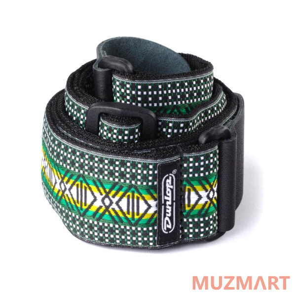 Dunlop D67-04GN Jacquard Matrix Green ремень гитарный, жаккард