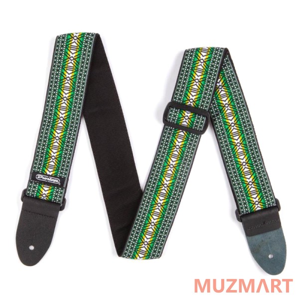 Dunlop D67-04GN Jacquard Matrix Green ремень гитарный, жаккард