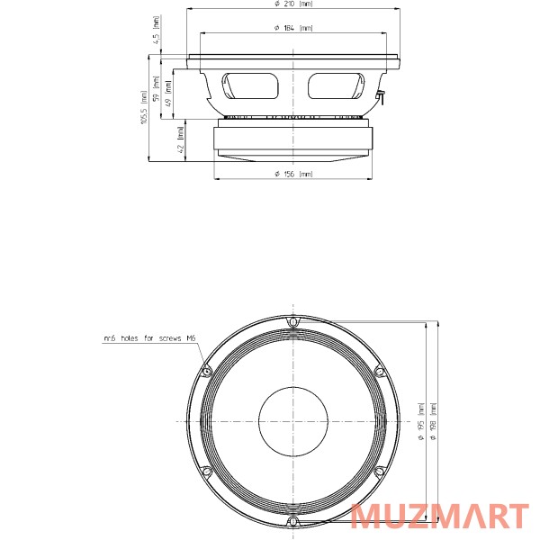 Eighteen Sound 8M400F/8 8" динамик СЧ