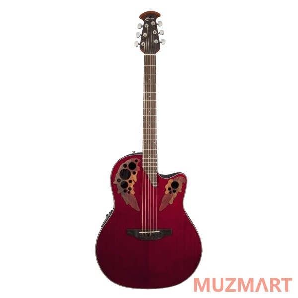 Ovation CE44-RR Celebrity Elite Mid Cutaway Ruby Red Электроакустическая гитара