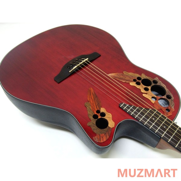 Ovation CE44-RR Celebrity Elite Mid Cutaway Ruby Red Электроакустическая гитара