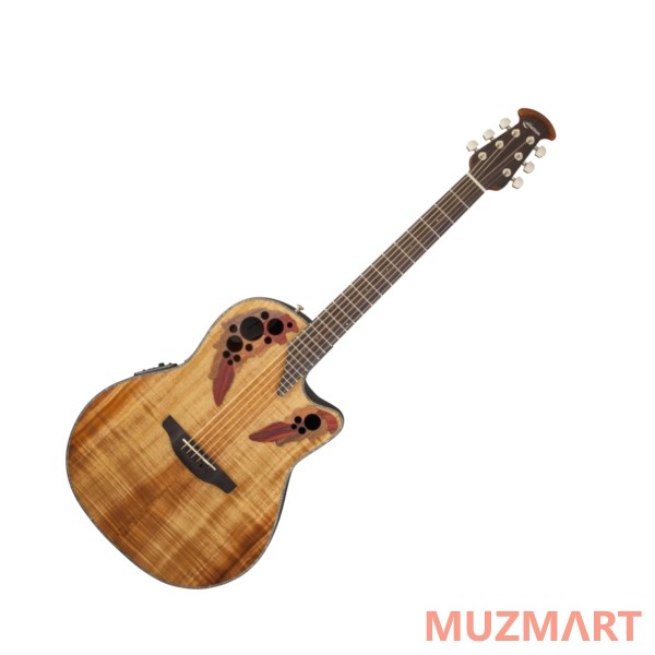 Ovation CE44P-FKOA Celebrity Elite Plus Mid Cutaway Natural Figured Koa электроакустическая гитара