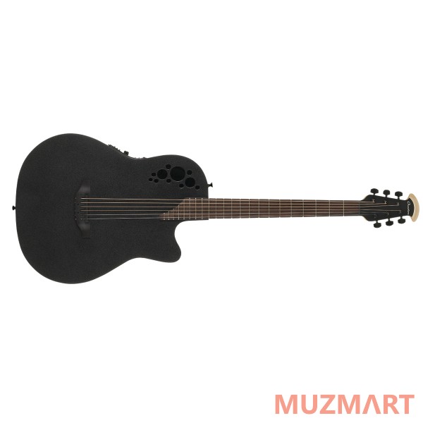 Ovation DS778TX-5 Elite T Mid Cutaway D-Scale Black Textured электроакустическая гитара