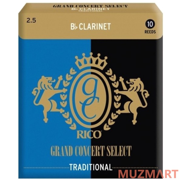 Rico RGC10BCL250 Grand Concert Select №2,5 Трости для кларнета Bb 10 шт.