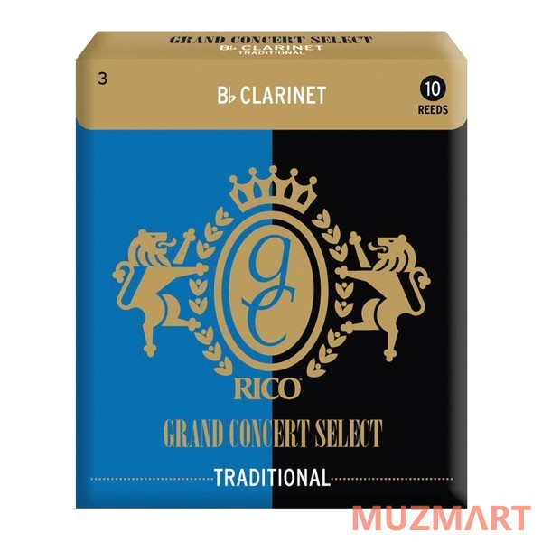 Rico RGC10BCL300 Grand Concert Select Bb №3 Трости для кларнета  10 шт/упак